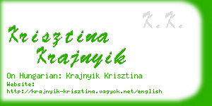 krisztina krajnyik business card